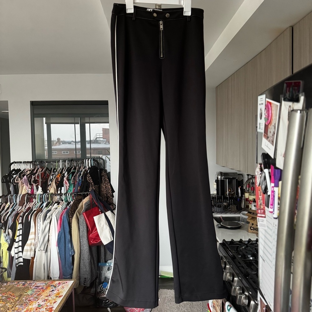 I.AM.GIA Slater Pants Black White Side Stripe High Rise Flare M ASO Kylie Jenner - Picture 6 of 10